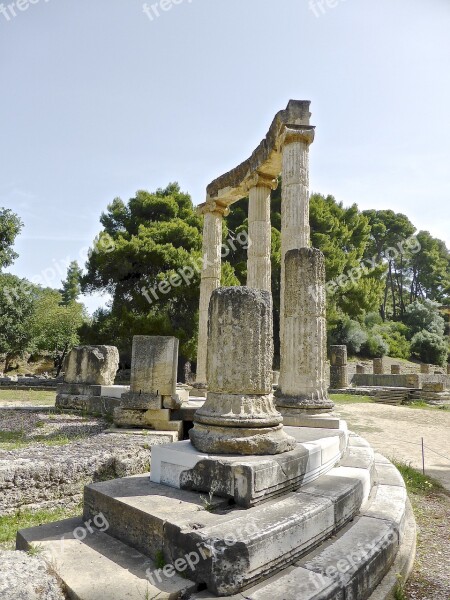 Columns Olympia Corinthian Stone Archeology