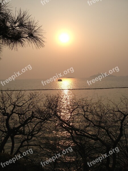 Taihu Lake Wuxi Twilight Sunset Horizon