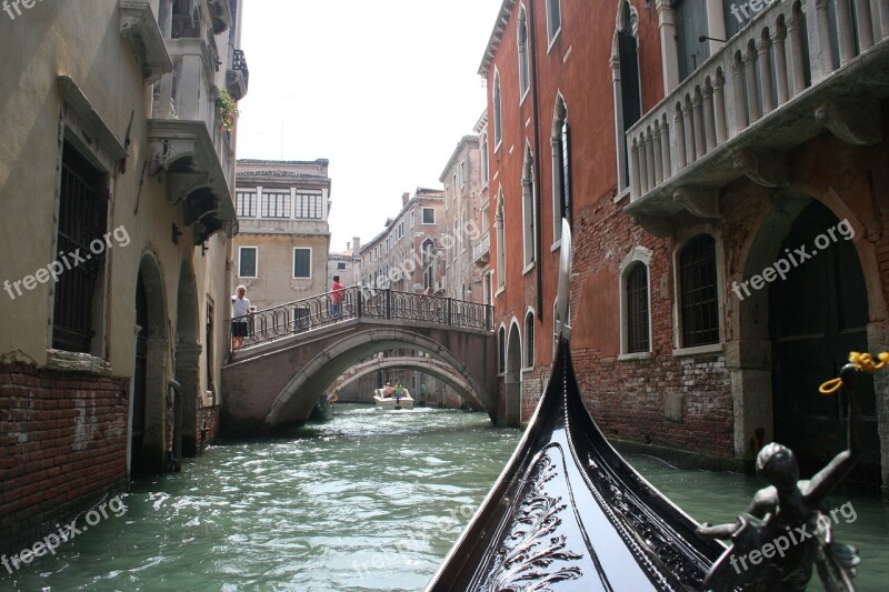 Gondola Venice Water Landscape Bridge