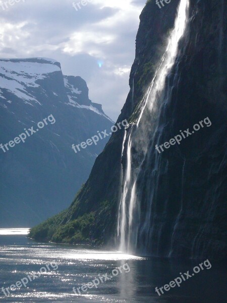 Norway Fjord Nature Landscape Scandinavia