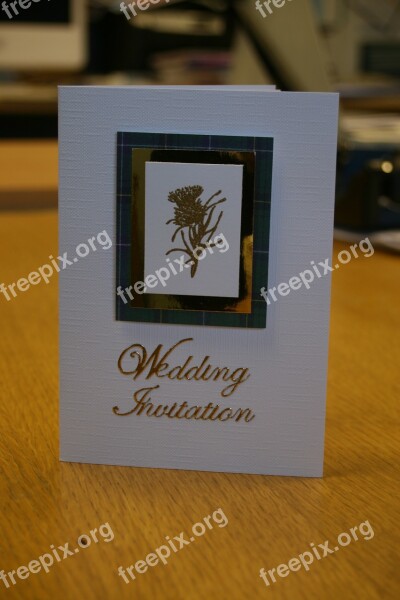 Wedding Invitation Scottish Decoration Card