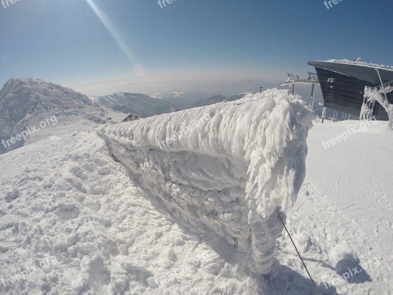 Slovakia Snow Clear Mountains Winter