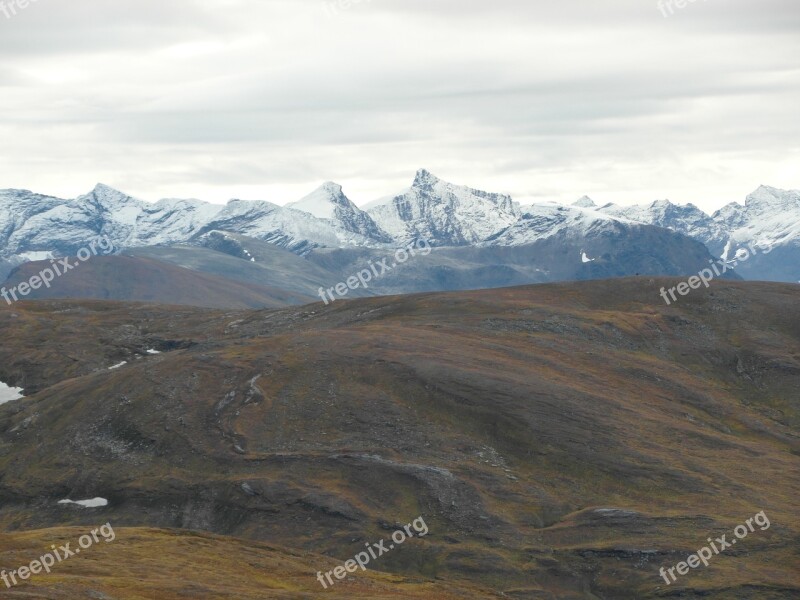 Tromsö Mountains Snow Norway Northern