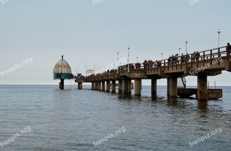 Pier Bridge Sea Footbridge The Baltic Sea