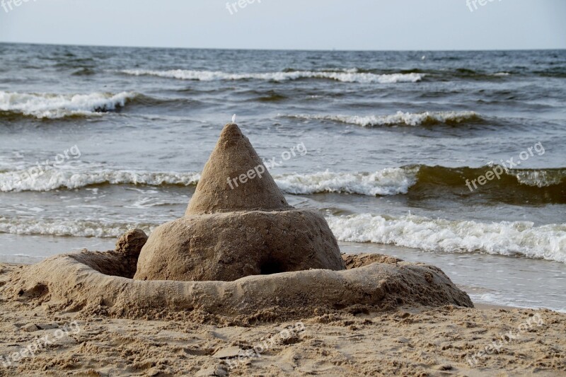 Beach Sea Sand Sand Castle Holidays