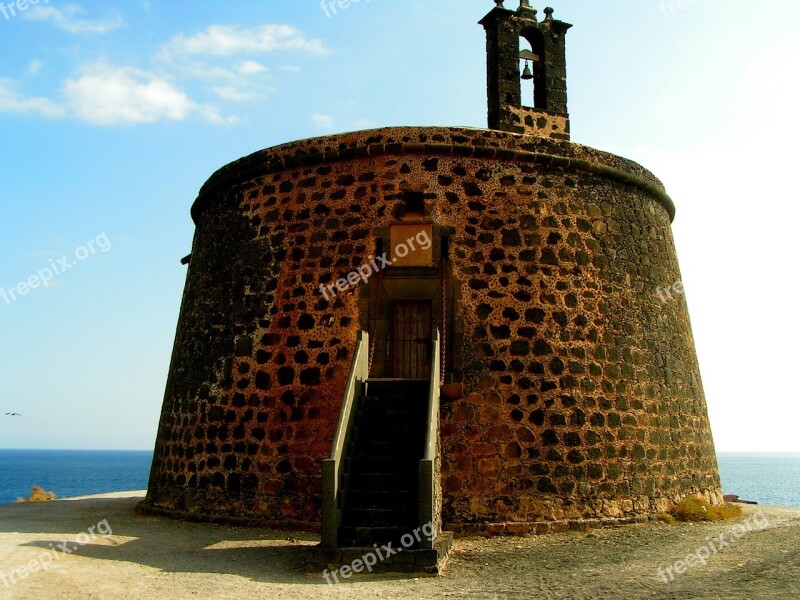 Lanzarote Castle Building Sea Historically