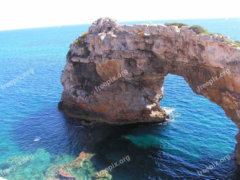 Sea Rock Coast Mallorca Island