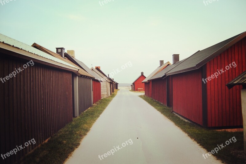 House Fishing Village Red House Single-family Homes Road