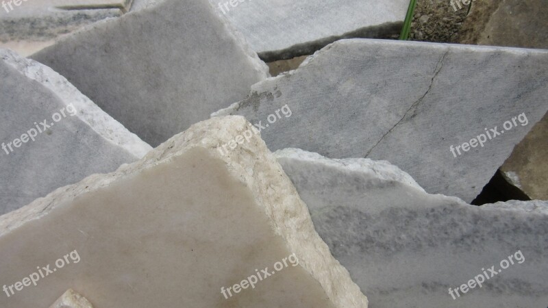 Marble Slabs Stone Broken Fracture Surface