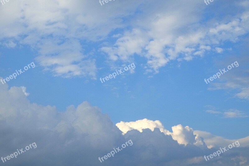 Clouds Cloud Mountains Sky Blue White