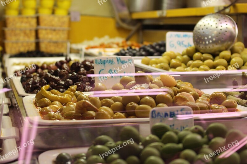 Olives Market Spain Barcelona Farmers Local Market