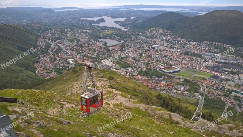 Norway Ulrike Railway Mountains Cable Car Gondola