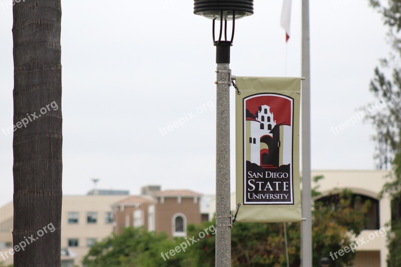 Banner Flag Pennant Logotyp San Diego State University