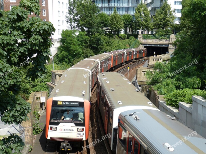 Hamburg Hanseatic City Germany Traffic Railway