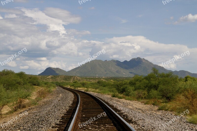 Train Train Tracks Railway Outdoor Landscape