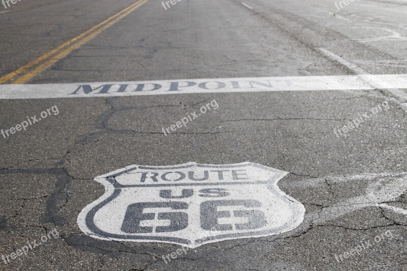 Route 66 Rte 66 Street Sign