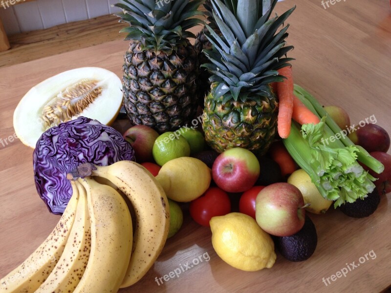 Fresh Fruit And Vegetables Healthy Food Cooking Nutrition