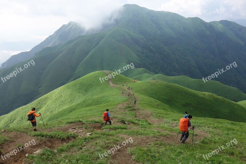 Wugongshan Mountains The Hiker Walk Free Photos