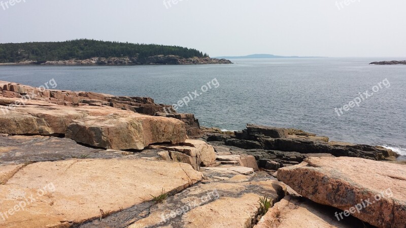 Boulders Ocean Coastline Free Photos