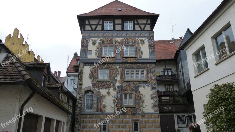 Constance Lake Constance Painting Facade Residential Tower To The Golden Lion