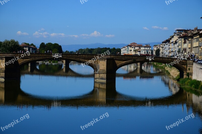 Florence Italy Bridge River Arno