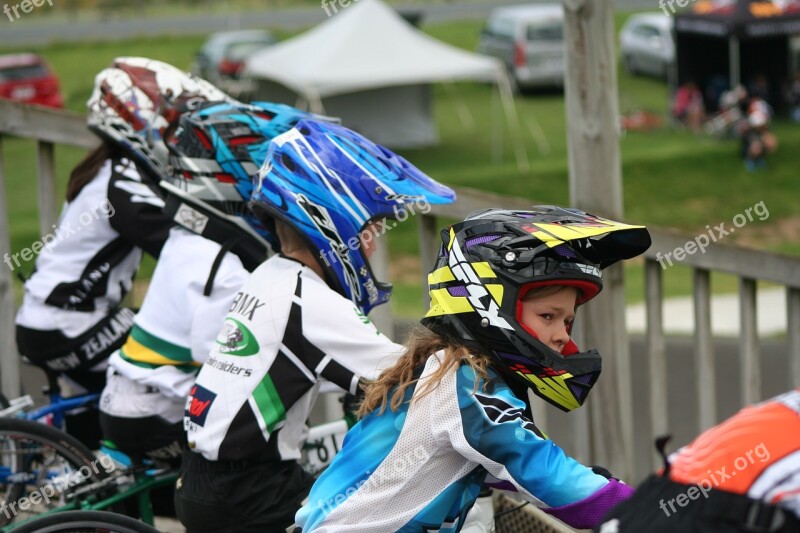 Bmx Race Start Girl Sport