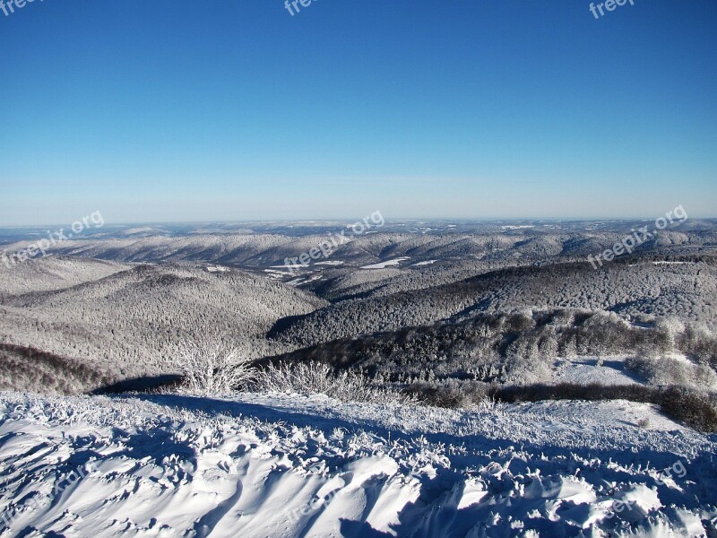 Mountains Landscape Winter Panorama Winter In The Mountains