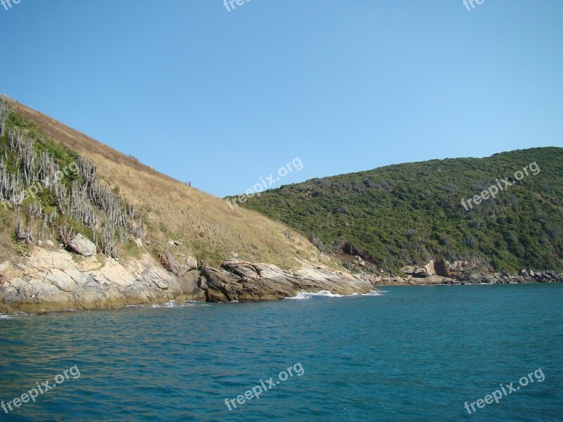 Arraial Do Cabo Mar Landscape Brazil Free Photos