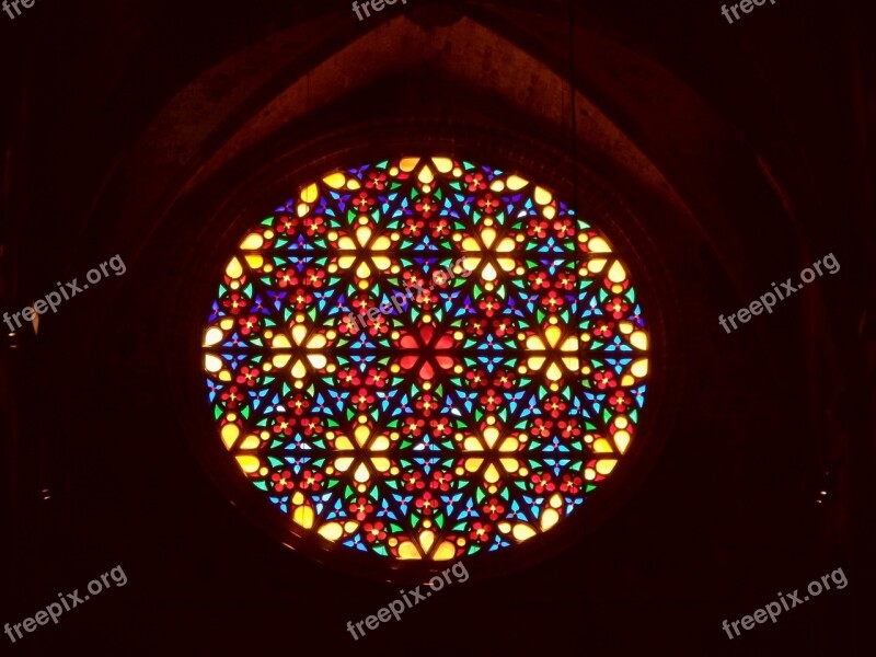 Church Window Colorful Church Glass Window Glass