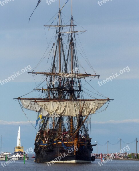 Ship Sailing Water Boats Sky