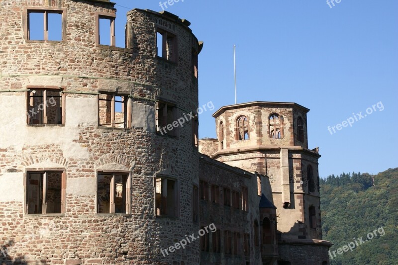 Ottheinrichsbau Heidelberg Castle Germany Ruined