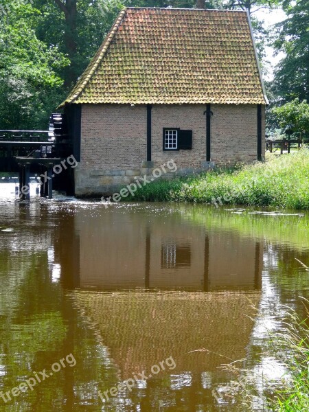 Noordmolen Deldeneresch Water Mill Netherlands Pond