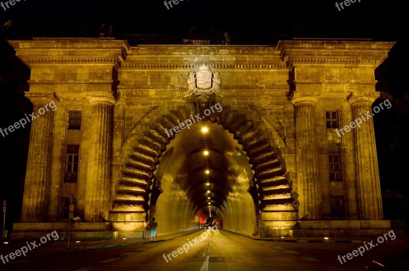 Budapest Tunnel Street Night Free Photos