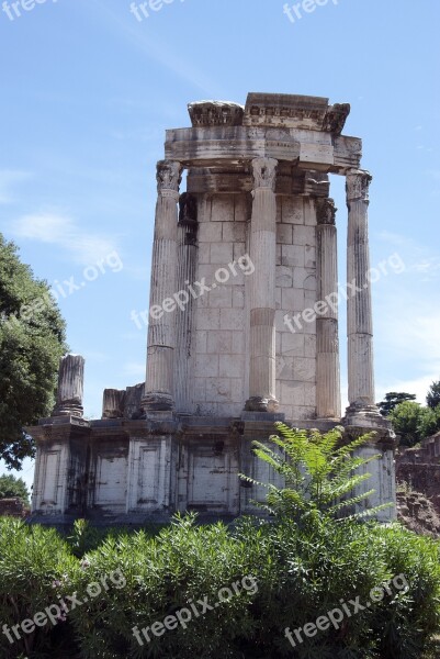 Temple Vesta Rome Ancient Times Forum Romanum