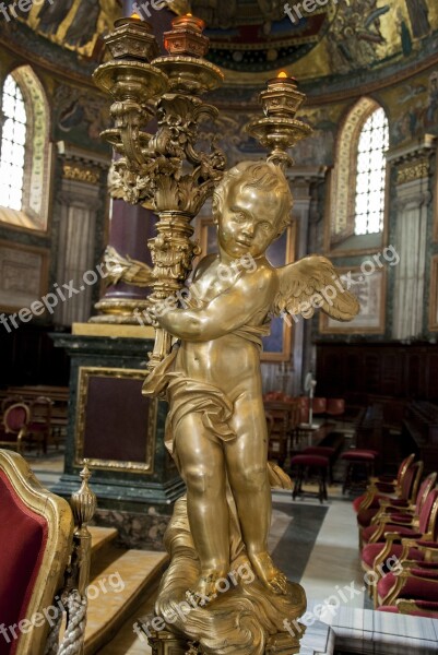 Angel Statue Church Cherub Wings