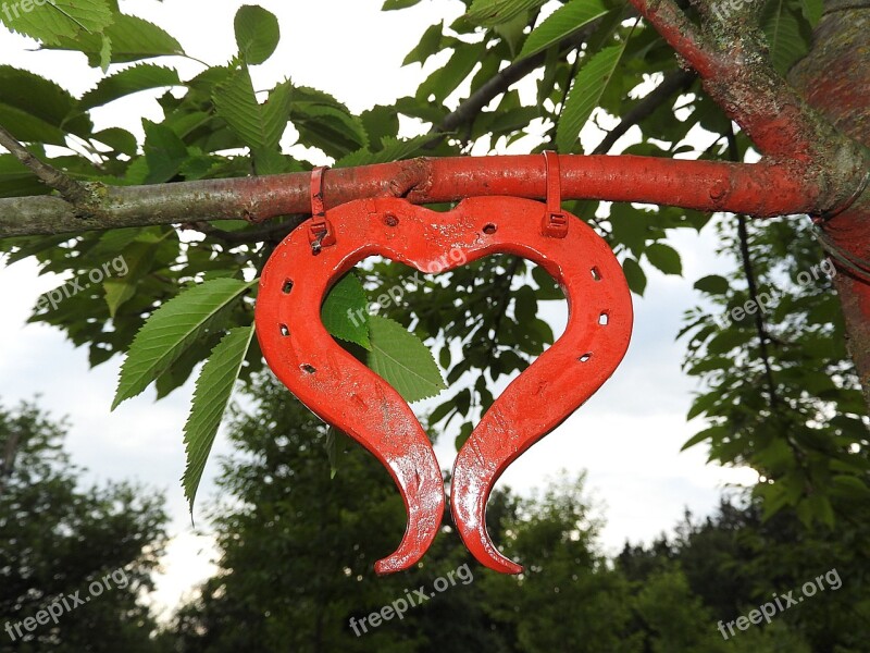 Horseshoe Heart Shape Lucky Charm Heart Shaped Free Photos