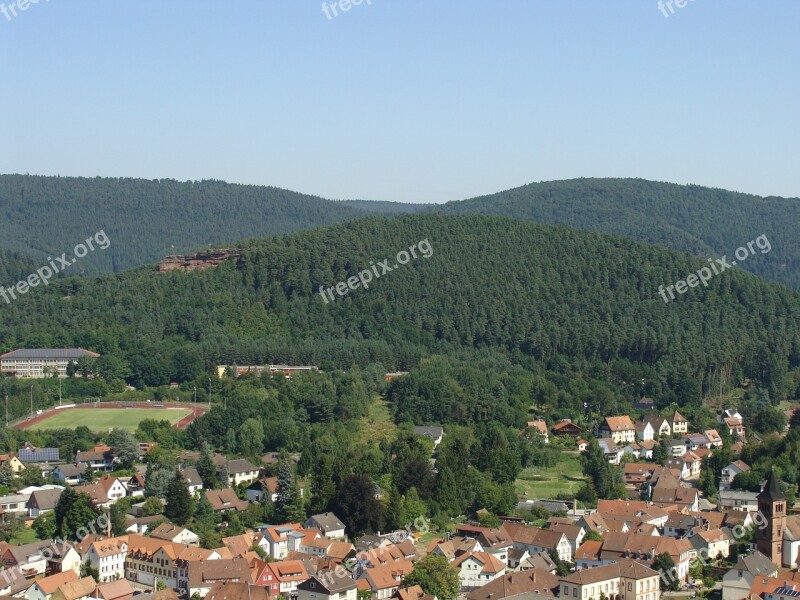 Neding Hauenstein Palatinate Forest Town Village