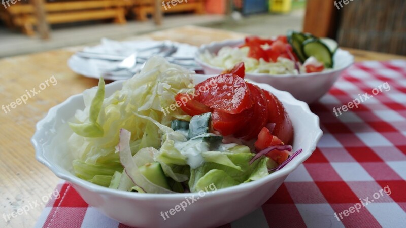 Salad Mixed Supplement Tomatoes Cucumbers