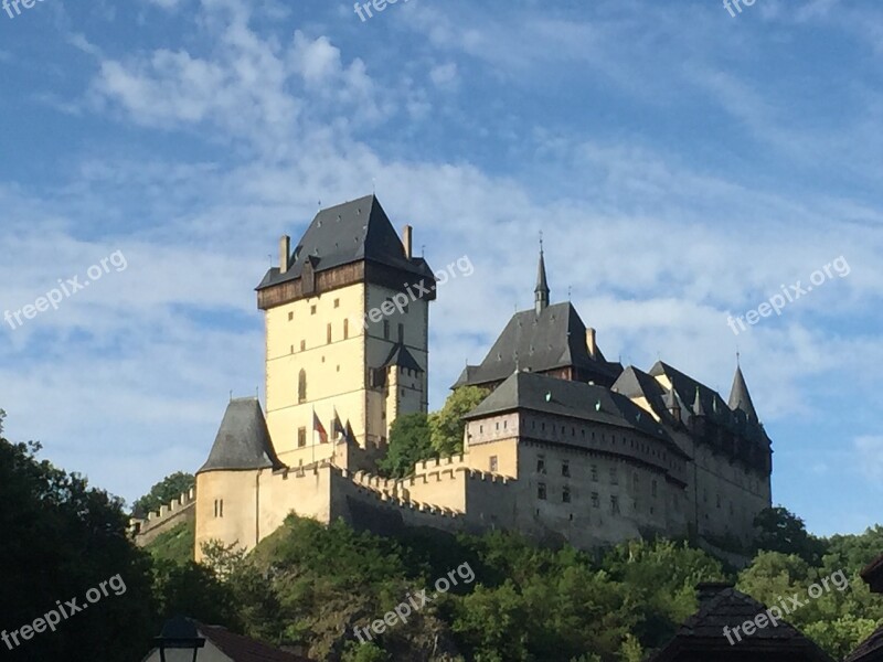 Karlstejn Castle Strength The Walls Of The Free Photos