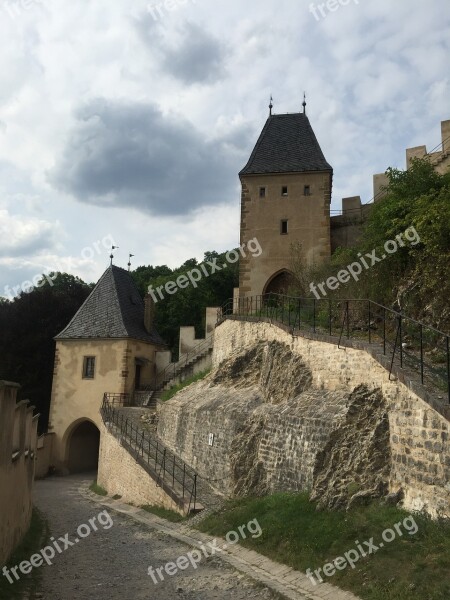 Karlstejn Castle Strength The Walls Of The Gate