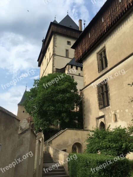 Karlstejn Castle Strength The Walls Of The Free Photos