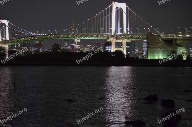 Tokyo Sea Night Free Photos