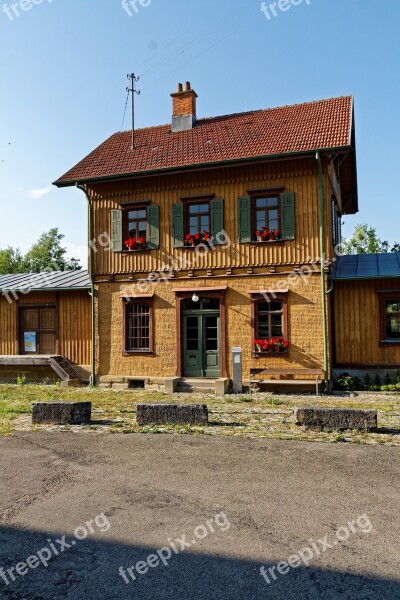 Railway Station Old House Building Cottage