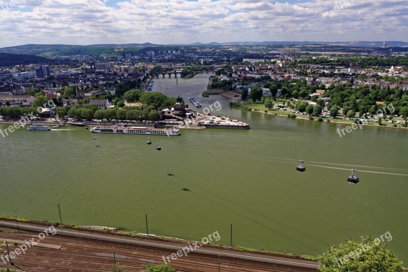 Rhine Mosel German Corner Koblenz Landscape