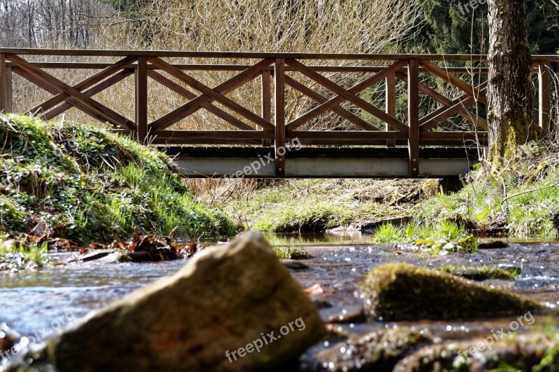 Bach Water Forest Black Forest Bridge