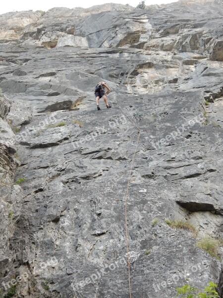 Climbing Rock Climbing Wall Via Strength