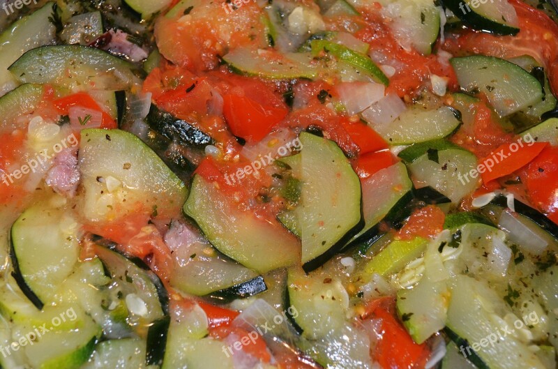 Salad Vegetables Food Zucchini Tomatoes