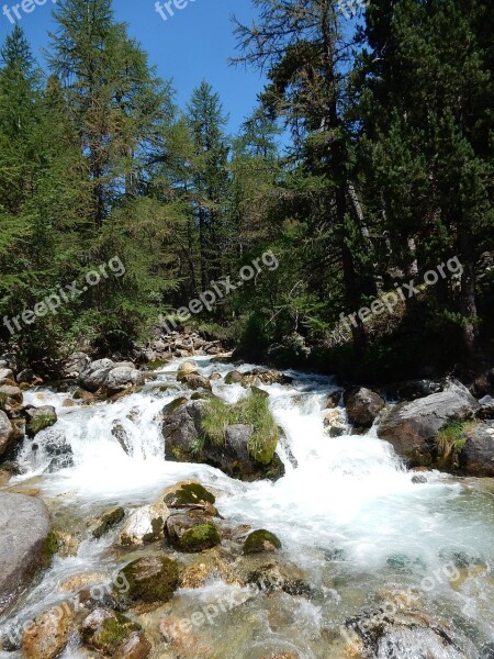 River Mountain Landscape Rocks Stones