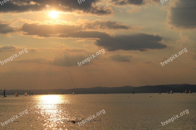 Lake Balaton Sky Bridge Gold Water