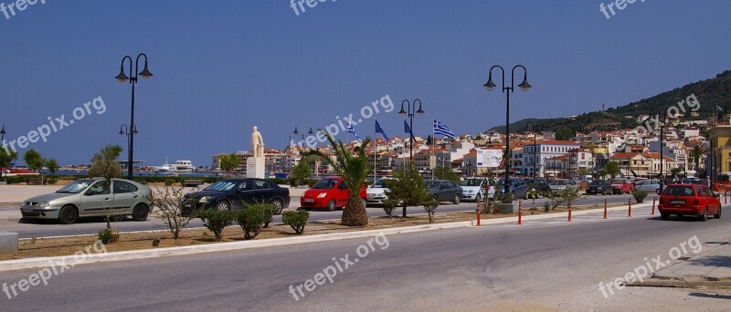 Samos Island Port Greece Fisherman